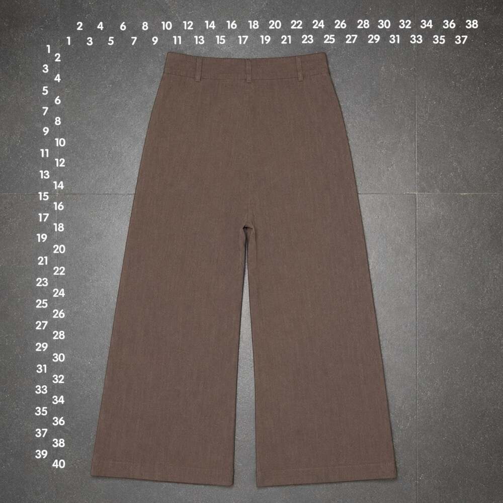 Zara Brown Wide Leg Pleated Trousers Size M - Picture 3 of 4